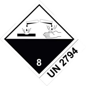 Gefahrgutaufkleber Klasse 8 tzende Stoffe UN 2794