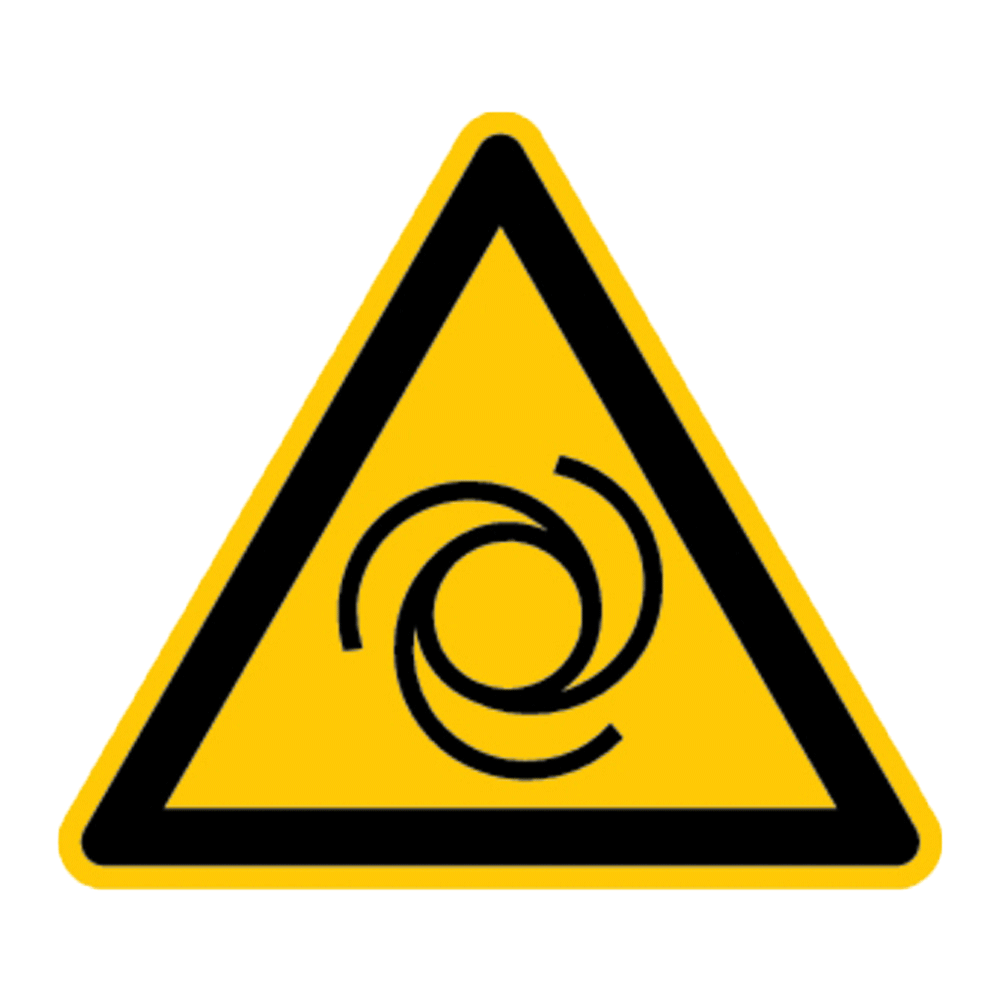 Warnzeichen "Warnung vor automatischem Anlauf" DIN EN ISO 7010-W018