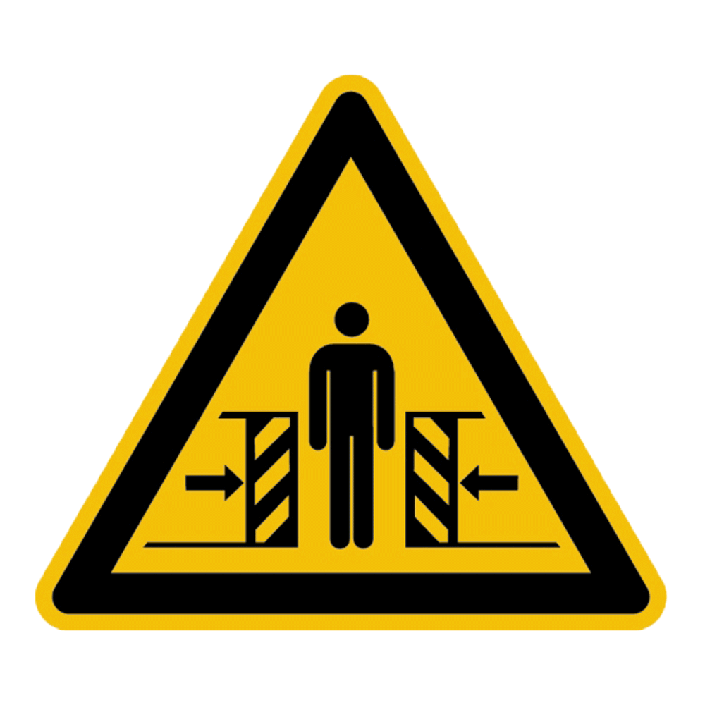 Warnzeichen "Warnung vor Quetschgefahr" DIN EN ISO 7010-W019