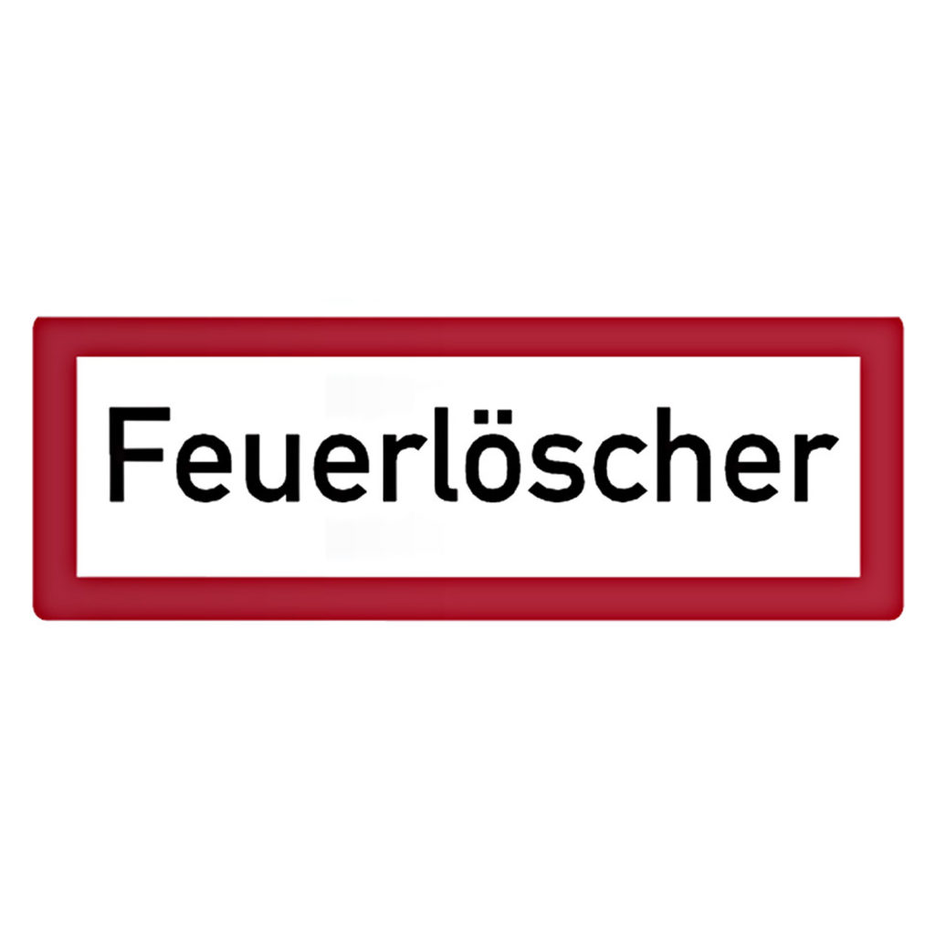 Feuerwehrzeichen Feuerlscher DIN 4066