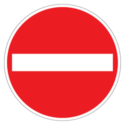 Verkehrsschild "Verbot der Einfahrt" in verschiedenen Materialien und Gren