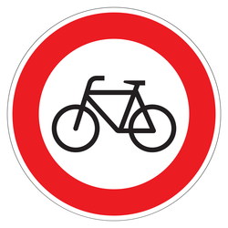 Verkehrsschild "Verbot fr Radfahrer" aus Aluminium