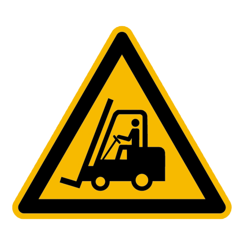 Warnzeichen "Warnung vor Flurfrderfahrzeuge" DIN EN ISO 7010-W014