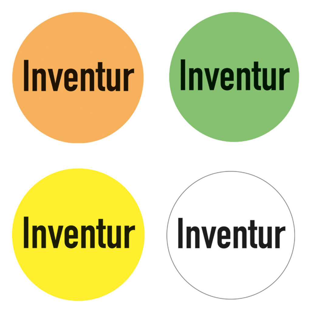 Markierungspunkte Inventur,  35 mm, Rund, in verschiedenen Farben