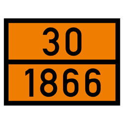 Warntafel 30 1866, orange, Folie, 400 x 300 mm, Einzeletikett