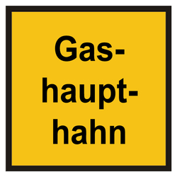 Hinweisschild gashaupthahn