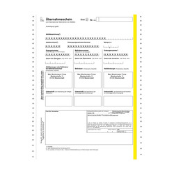 Übernahmeschein 3-fach, endlos 24 cm x 12", ohne laufende Nummerierung mit Eindruck Ihrer Stammdaten 500er Karton