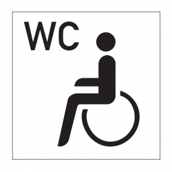 WC Schild Rollstuhlfahrer