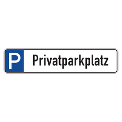 Parkplatzreservierungsschild "Privatparkplatz" Aluminium 520 x 110 mm