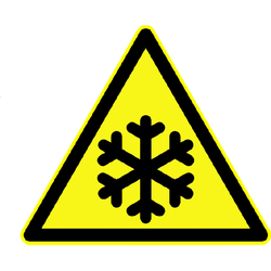 Warnung vor Kälte - Warnschild BGV A8 W17