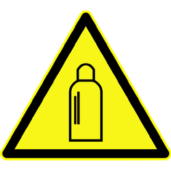 Warnung vor Gasflaschen - Warnschild BGV A8 W19