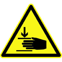 Warnung vor Handverletzungen - Warnschild BGV A8 W27