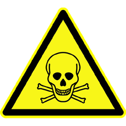 Warnung vor giftigen Stoffen - Warnschild BGV A8 W03