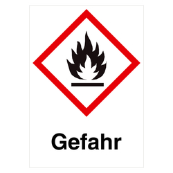 GHS-Symbol entzündbare Stoffe - Gefahr