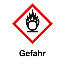 GHS-Symbol entzündend (oxidierend) wirkende Stoffe - Gefahr