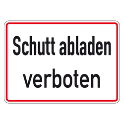 Schutt abladen verboten