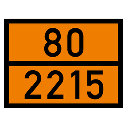 Warntafel 80 2215, orange, 400 x 300 mm in verschiedenen Materialien