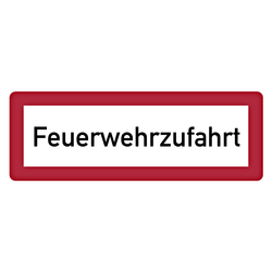 Feuerwehrzeichen Feuerwehrzufahrt DIN 4066