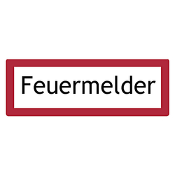 Feuerwehrzeichen Feuermelder DIN 4066