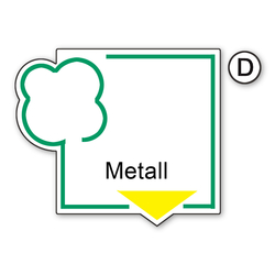 Recycling-Aufkleber "Metall" PVC-Folie