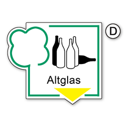 Recycling-Schild "Altglas"