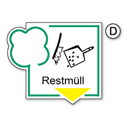 Recycling-Schild "Restmüll"