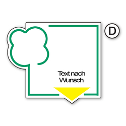 Recycling-Schild mit eigenem Wunschtext