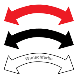 Richtungspfeil Drehrichtung links rechts 22 x 8 mm in verschiedenen Farben