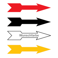 Richtungspfeil rechts links (B x H) 15 x 3 mm in verschiedenen Farben