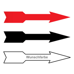 Richtungspfeil rechts links 150 x 28 mm in verschiedenen Farben