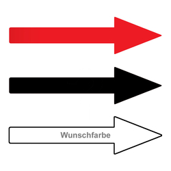 Richtungspfeil rechts links 56 x 14 mm in verschiedenen Farben