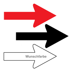 Richtungspfeil 104 x 48 mm in verschiedenen Farben, Verklebungsrichtung frei