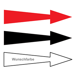 Richtungspfeil rechts links 116 x 25 mm in verschiedenen Farben