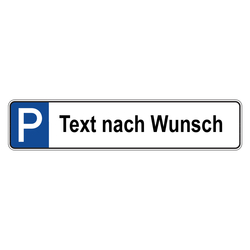 Parkplatzreservierungsschild mit individuellem Text Aluminium in verschiedenen Größen