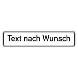 Schild mit individuellem Text Aluminium 520 x 110 mm