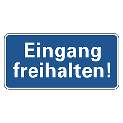 Hinweisschild "Eingang freihalten!" Aluminium 350 x 170 mm