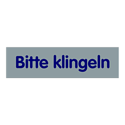 Türhinweisschild "Bitte klingeln" Kunststoff selbstklebend in verschiedenen Größen