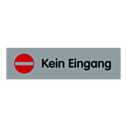 Türhinweisschild "Kein Eingang" mit Symbol Kunststoff selbstklebend 160 x 40 mm