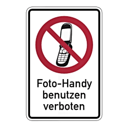 Verbotszeichen Foto Handy Benutzen Verboten Aluminium 200 X 300 Mm 7 05