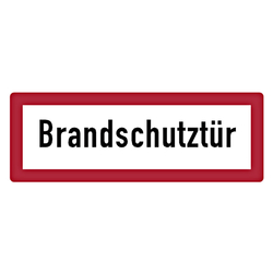 Feuerwehrzeichen Brandschutztür DIN 4066