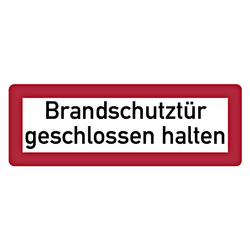 Feuerwehrzeichen Brandschutztür geschlossen halten DIN 4066