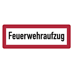 Feuerwehrzeichen Feuerwehraufzug DIN 4066