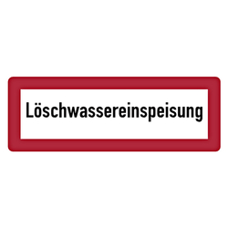 Feuerwehrzeichen Löschwassereinspeisung DIN 4066