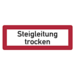 Feuerwehrzeichen Steigleitung trocken DIN 4066