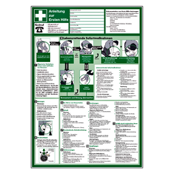 Anleitung zur Ersten Hilfe aus Kunststoff 410 x 595 mm