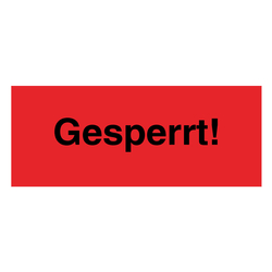 Gesperrt Aufkleber