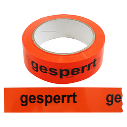 Klebeband Gesperrt, Orange, Folie, 38 mm x 66 m, 1 Rolle