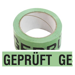 Klebeband Geprüft, Grün, Folie, 50 mm x 66 m, 1 Rolle