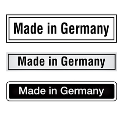 Produktkennzeichen Made in Germany, in verschiedenen Größen