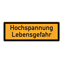 Warnschild Sicherheitsschild "Hochspannung Lebensgefahr"